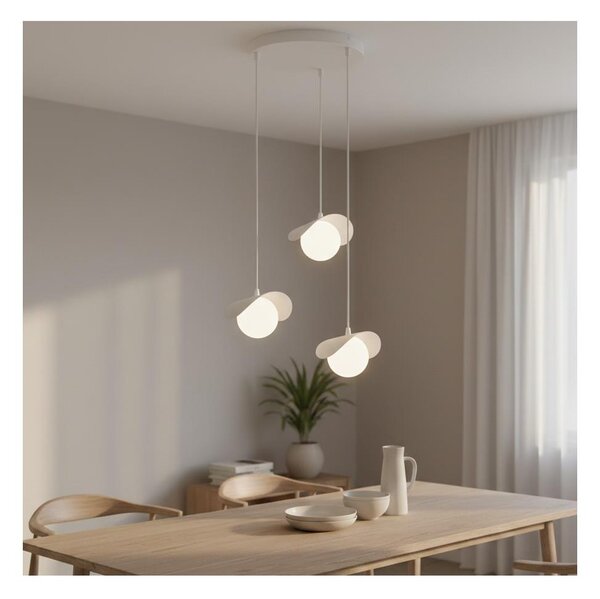 Luster na lanku RITUAL 3xG9/8W/230V biela