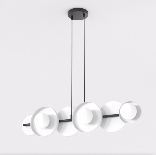 Luster na lankách MODEL 6xG9/8W/230V biela