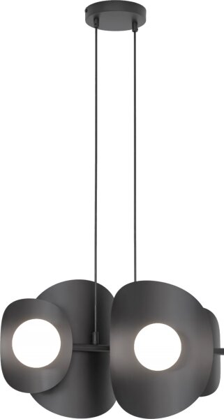 Luster na lanku ELEMENTI 4xG9/8W/230V čierny