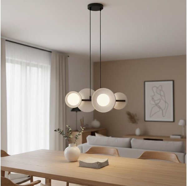 Závesný luster na lanku MODEL 4xG9/8W/230V biely