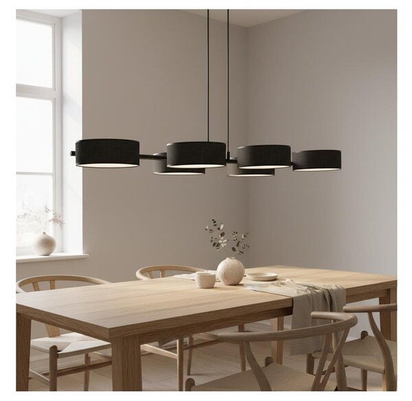 Závesný luster na lanku DRUMZ 6xE14/10W/230V čierny