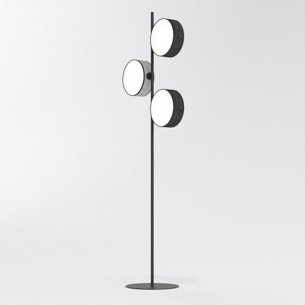 Stojacia lampa DRUMZ 3xE14/10W/230V čierna/sivá