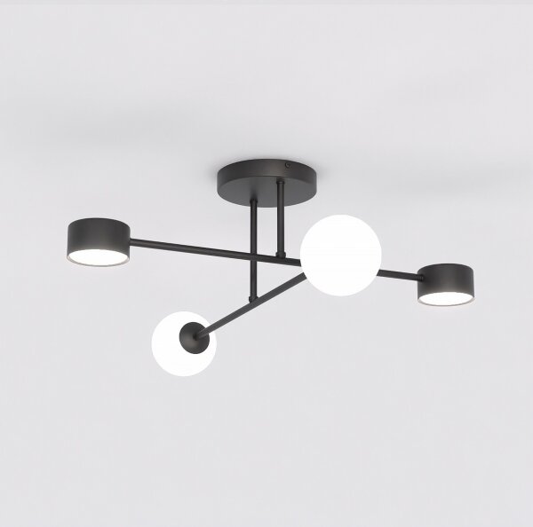 Prisadené stropné svietidlo HOLON 2xG9/8W/230V + 2xGX53/12W čierne