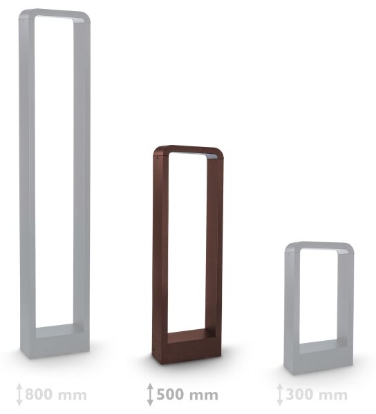 Brilagi - LED vonkajšie svietidlo BARI LED/7W/230V 3000/4000/6000K hnedé IP54 50 cm