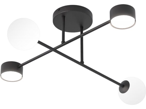Prisadené stropné svietidlo HOLON 2xG9/8W/230V + 2xGX53/12W čierne