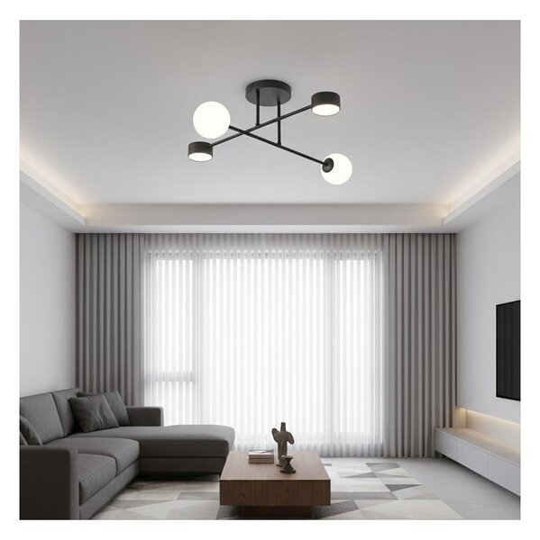 Prisadené stropné svietidlo HOLON 2xG9/8W/230V + 2xGX53/12W čierne