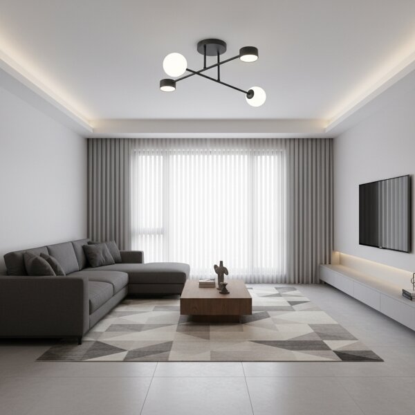 Prisadené stropné svietidlo HOLON 2xG9/8W/230V + 2xGX53/12W čierne