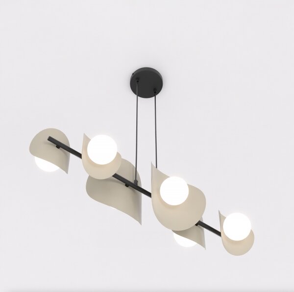 Luster na lanku ELEMENTI 6xG9/8W/230V béžový