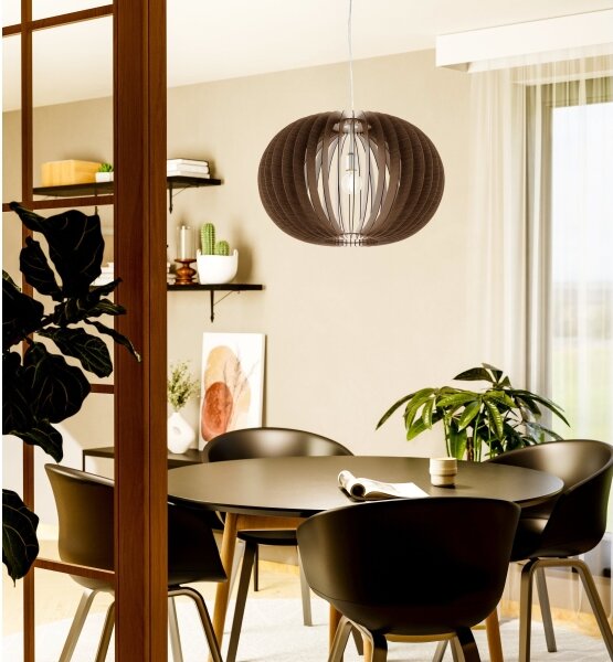 Eglo 95026 - Závesný luster na lanku STELLATO 1xE27/60W/230V pr. 70 cm hnedý