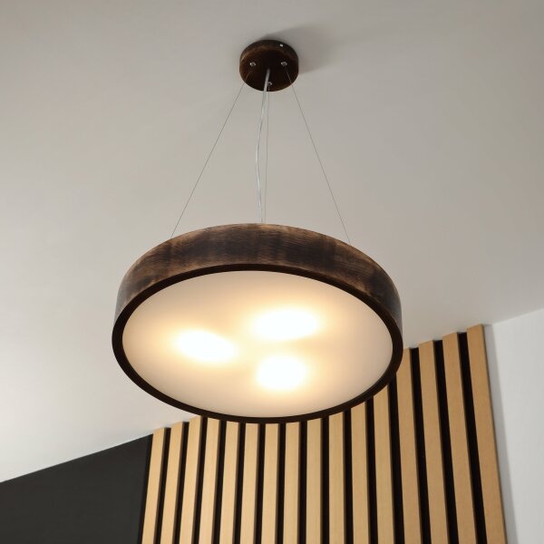 Brilagi - LED závesný luster na lane CARVALHO SMOKEY 3xE27/60W/230V dub pr. 47,5 cm