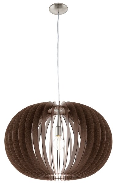 Eglo 95026 - Závesný luster na lanku STELLATO 1xE27/60W/230V pr. 70 cm hnedý