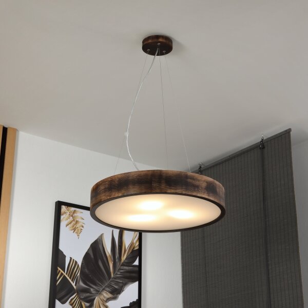 Brilagi - LED závesný luster na lane CARVALHO SMOKEY 3xE27/60W/230V dub pr. 47,5 cm