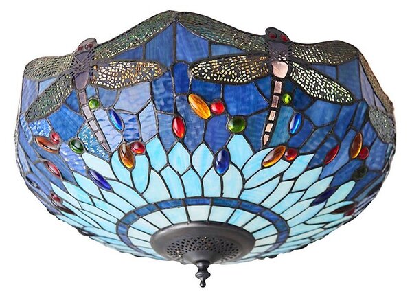 Endon 70722 - Stropné svietidlo Tiffany DRAGONFLY 2xE27/60W/230V priemer 41 cm