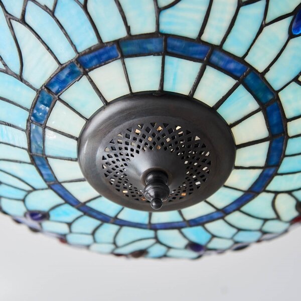 Endon 70722 - Stropné svietidlo Tiffany DRAGONFLY 2xE27/60W/230V priemer 41 cm