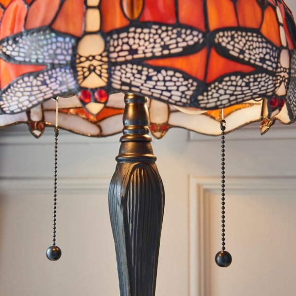 Endon 64092 - Stolná lampa Tiffany DRAGONFLY 2xE27/60W/230V priemer 30 cm