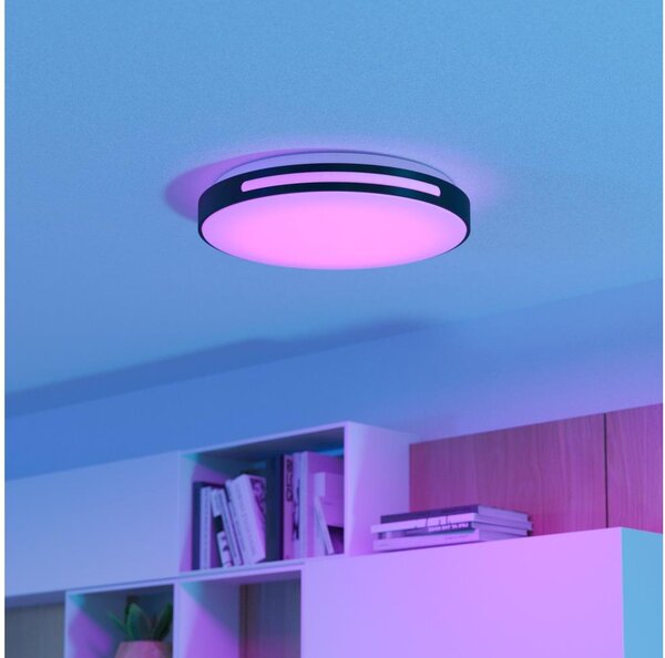 Eglo 300687-LED RGBW stmievateľné stropné svietidlo MONTEGRANARO-Z LED/18,5W/230V čierna + diaľkové ovládanie