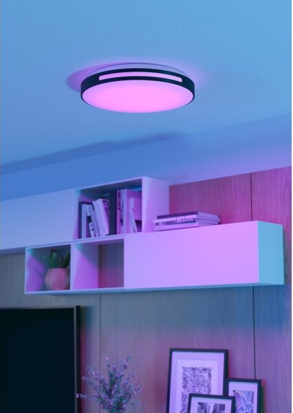 Eglo 300687-LED RGBW stmievateľné stropné svietidlo MONTEGRANARO-Z LED/18,5W/230V čierna + diaľkové ovládanie