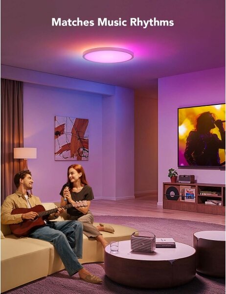 Govee - LED RGBICWW stmievateľné stropné svietidlo LED/29W/230V pr. 30 cm matné Wi-Fi
