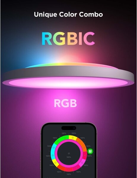 Govee - LED RGBICWW stmievateľné stropné svietidlo LED/29W/230V pr. 30 cm matné Wi-Fi