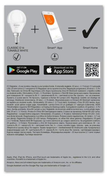 LED Stmievateľná žiarovka SMART+ E14/5W/230V 2700K-6500K - Ledvance