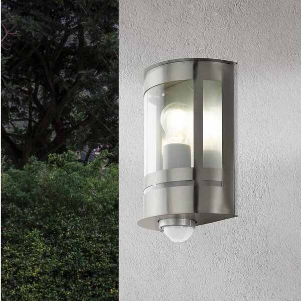 Eglo 79286 - Vonkajšie nástenné svietidlo so senzorom TRIBANO 1xE27/60W/230V IP44