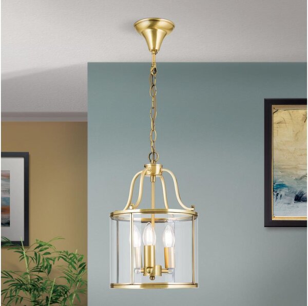 Orion - Luster na reťazi BRUNO 3xE14/40W/230V pr. 25 cm zlatá