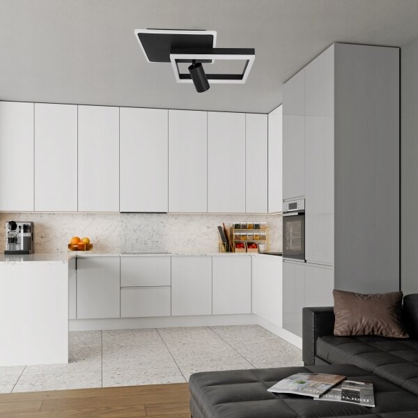 LED stropné svietidlo LED/38W/230V + 1xGU10/30W čierne