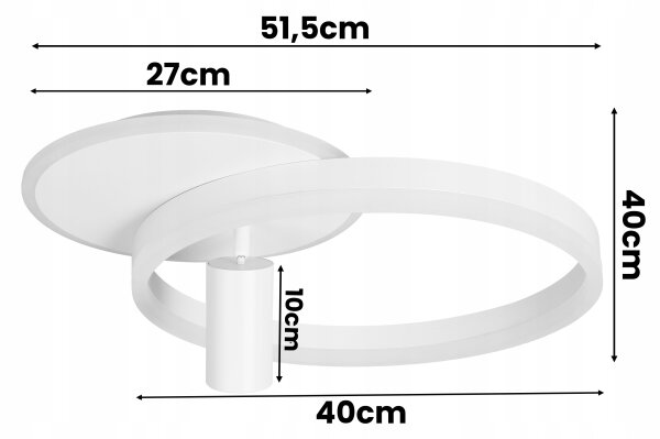 LED Stropné svietidlo LED/38W/230V + 1xGU10/30W biela