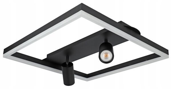 LED Stropné svietidlo LED/38W/230V + 2xGU10/30W čierna