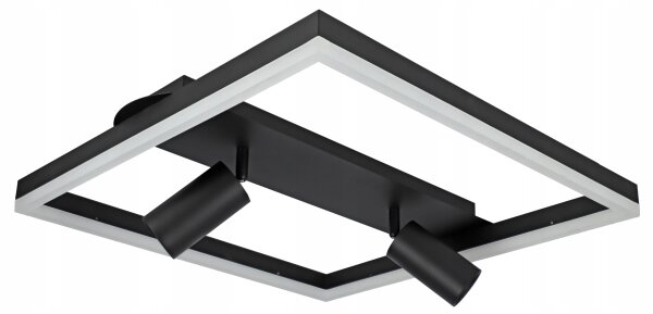LED Stropné svietidlo LED/38W/230V + 2xGU10/30W čierna