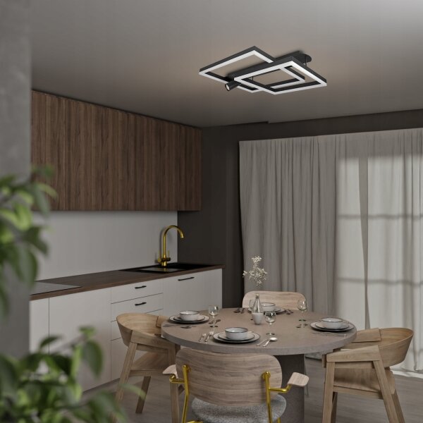 LED stropné svietidlo LED/38W/230V + 1xGU10/30W čierne