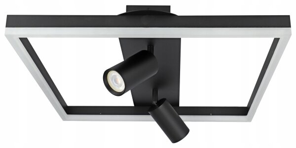 LED Stropné svietidlo LED/38W/230V + 2xGU10/30W čierna