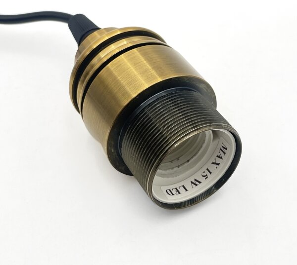 Luster na lanku HECTOR 1xE27/15W/230V biela/mosadz pr. 25 cm