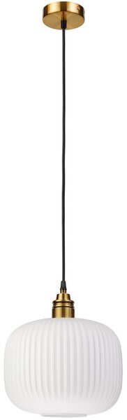 Závesný luster HECTOR 1xE27/15W/230V biela/mosadz pr. 25 cm