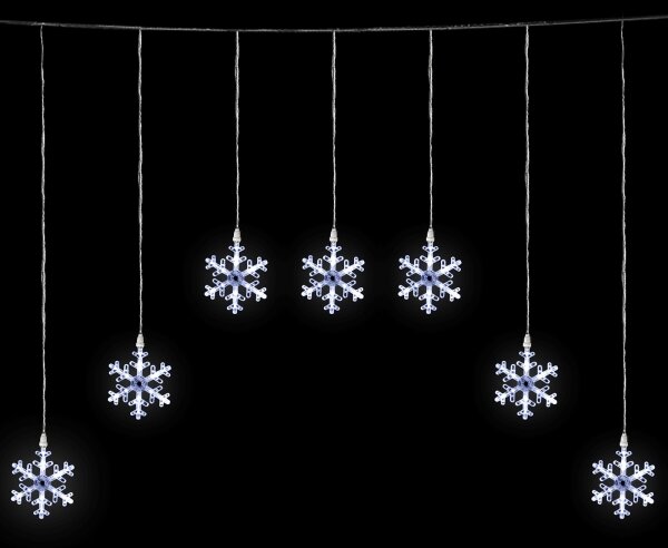 Aigostar - LED vonkajší reťaz 84xLED/230V 1,2x1m IP44 studená biela vločky