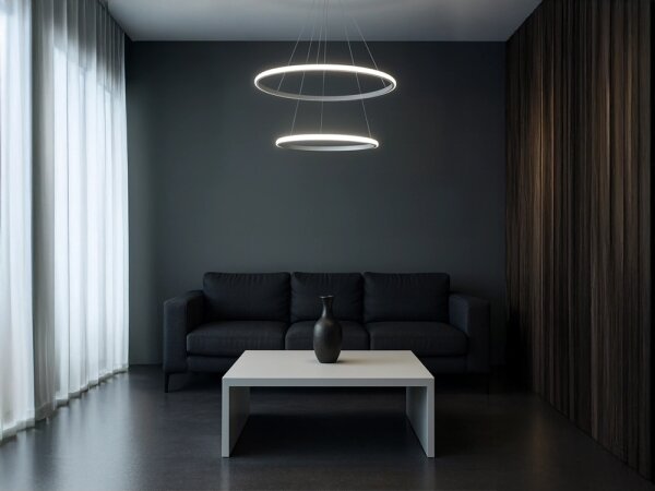 Stmievateľný LED luster na lanku LED/55W/230V 3000-6500K pr. 60 cm + diaľkové ovládanie