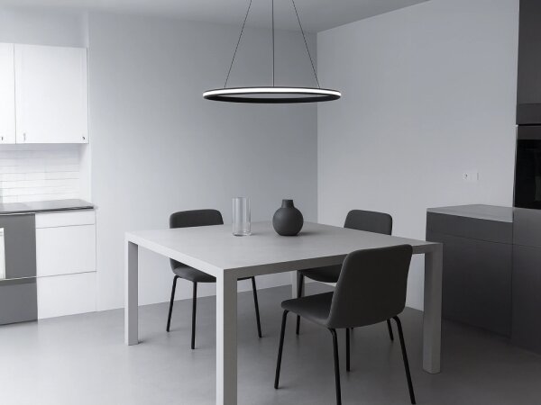 LED Stmievateľný luster na lanku LED/55W/230V 3000-6500K pr. 60 cm + diaľkové ovládanie