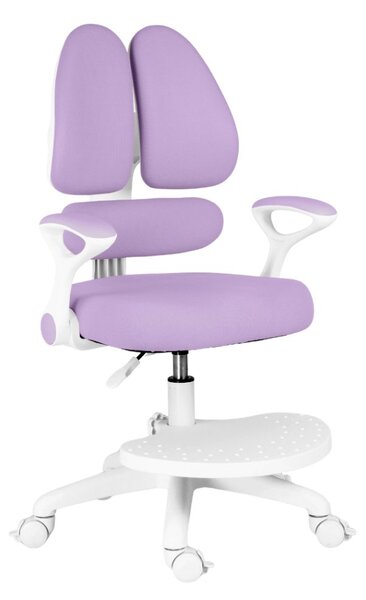Detská rastúca stolička Neoseat KIDDY TWO — látka, prateľný poťah, fialová