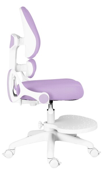 Detská rastúca stolička Neoseat KIDDY TWO — látka, prateľný poťah, fialová