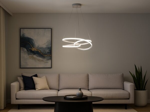 LED stmievateľný luster na lanku LED/90W/230V 3000-6500K pr. 47 cm + DO
