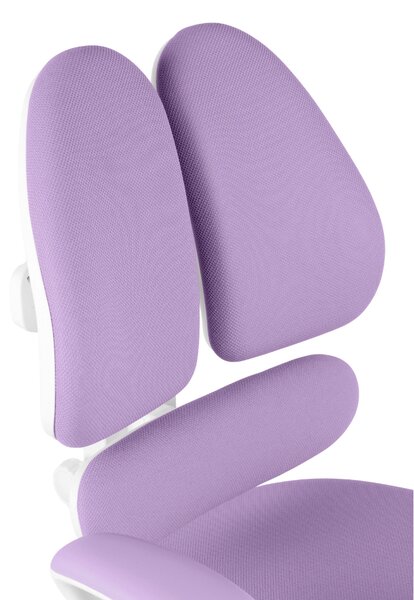 Detská rastúca stolička Neoseat KIDDY TWO — látka, prateľný poťah, fialová