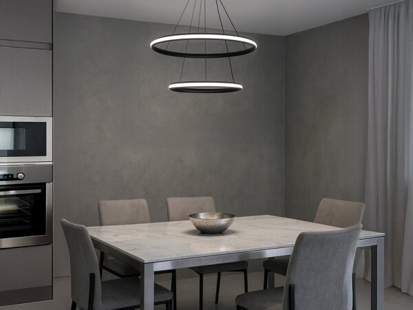 Stmievateľný LED luster s lankom LED/90W/230V 3000-6500K pr. 60 cm + diaľkové ovládanie
