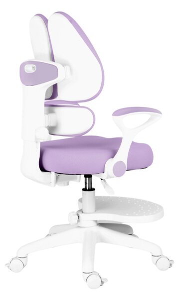Detská rastúca stolička Neoseat KIDDY TWO — látka, prateľný poťah, fialová
