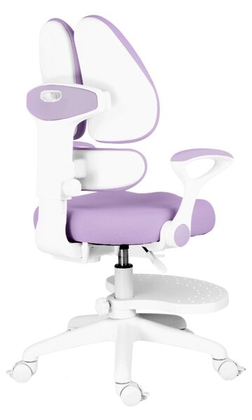 Detská rastúca stolička Neoseat KIDDY TWO — látka, prateľný poťah, fialová