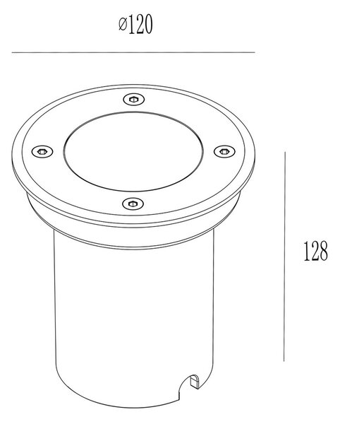Lucande Zapustené podlahové svietidlo Ava, Ø 12 cm, kruhové, IP67, GU10, Hliník / sivá / zinok, Nehrdzavejúca oceľ, Moderný, Zapustené podlahové svetlo