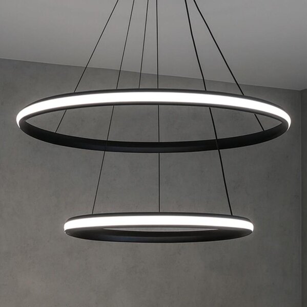 Stmievateľný LED luster s lankom LED/90W/230V 3000-6500K pr. 60 cm + diaľkové ovládanie