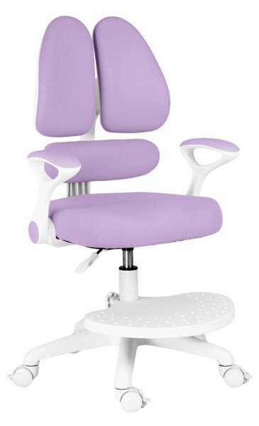 Detská rastúca stolička Neoseat KIDDY TWO — látka, prateľný poťah, fialová