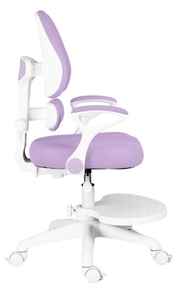 Detská rastúca stolička Neoseat KIDDY TWO — látka, prateľný poťah, fialová