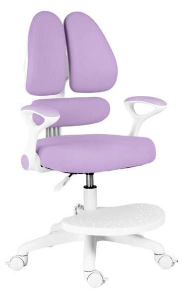 Detská rastúca stolička Neoseat KIDDY TWO — látka, prateľný poťah, fialová