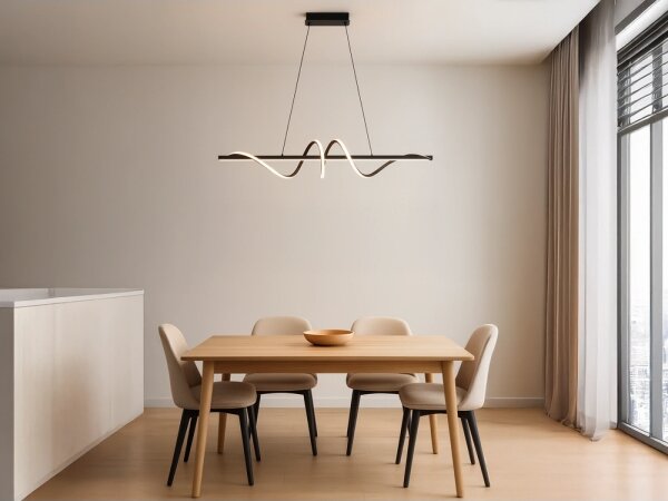 LED stmievateľný závesný luster na lanku LED/50W/230V 3000-6500K 100 cm + diaľkové ovládanie